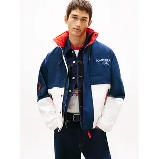 TOMMY HILFIGER - Cortavientos oversize color block