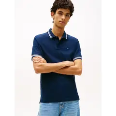 TOMMY HILFIGER - Polo de corte regular ribeteado con logo