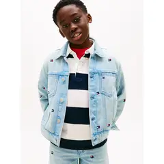 TOMMY HILFIGER - Chaqueta denim Para Niño Trucker con logos bordados