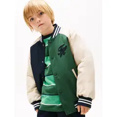 TOMMY HILFIGER - Chaqueta multicolor Para Niño bomber amplia con logo bordado