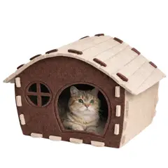 GENERICO - Casa Para Gatos Grande 38x42x35cm Refugio Suave Tipo Cueva Cómoda y Segura Para Mascotas Interior