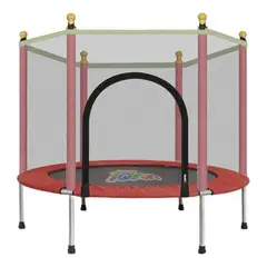 AFVENTURA - Cama Saltarina Pequeña Roja 140cm con Malla