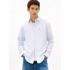TOMMY HILFIGER - Camisa Oxford de rayas