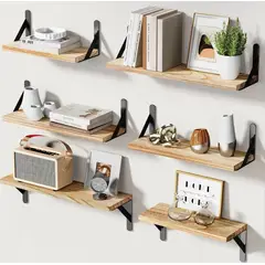 B DE BLOK - Soporte organizador Juego de 6 estantes flotantes de pared