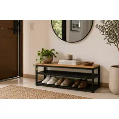 G HOME - Mueble Recibidor Zapatero - Madera Singapur