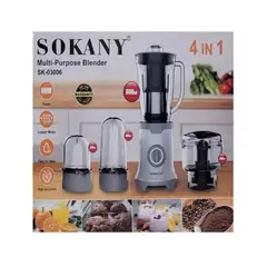 SOKANY - Licuadora 4 en 1 SK-03006 de Alta Potencia - Licúa, Muele, Mezcla y Tritura