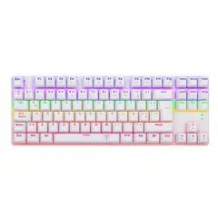 T-DAGGER - Teclado Gamer Bora Rainbow T-TGK313-RD Alámbrico Blanco