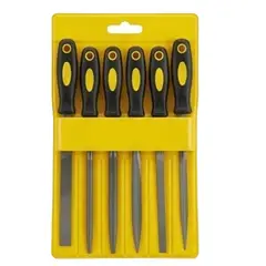 UYUSTOOLS - Set Limas Junior Mango Plástico 6pcs Acero 3x140
