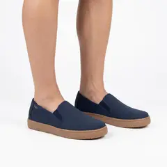 XIAN SHOES - Mocasin carnaza azul suela cafe ref B368