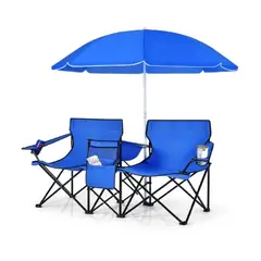 GENERICO - Set de Camping Plegables Con Paraguas Y Sillas