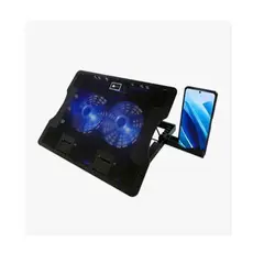 JALTECH - Base Refrigerante con 2 Ventiladores y Soporte para Celular Ajustable para Portátiles de 12" a 15.6"