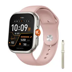 OLSEN - Smartwatch Reloj Inteligente Touch Llamadas + Correas - Rosa claro