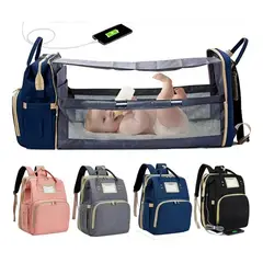 GENERICO - Maleta Bolso Pañalera Cambiador Baby Shower Cuna Expandible