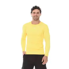 JOGO - Buso Deportivo Licrado Slim Fit Amarillo Talla S