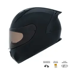XECURO - Casco Integral XR-918 DOT Negro Mate SP Negro-Brillo Visor Humo L