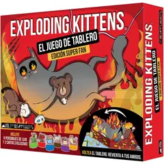 DEVIR - Juego De Mesa Exploding Kittens Edición Super Fan Para Niños