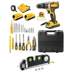 ENERGY PLUS - Kit Remodelación Taladro 2 Baterías Y Nivelador Láser 3en1