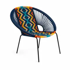 G HOME - Silla Tejida Mimbre Pavo Real Precol