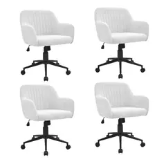 DISTRIONLINE - Set X4 Sillas Vamp De Diseño Giratorias En Tela Tresor