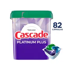 CASCADE - Platinum Plus Detergente para Lavavajillas en Cápsulas 82 Unidades