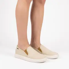 XIAN SHOES - Mocasín beige carnaza Ref B326
