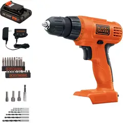 USA - Black+decker 20v Max Taladroatornillador Inalambrico Color Naranja 220v