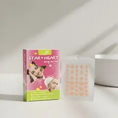GENERICO - Parches Antiacné para Granos Para Todo Tipo De Piel 36 Unid Star Heart