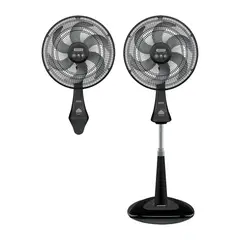 SAMURAI - Ventilador Comfort Maxx Plus 2 En 1 Con 18 Pulgadas y 6 Aspas Negro