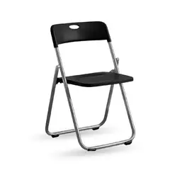INNOVA - Silla Plegable Negra Aluminio Acero 75cm Interior Exterior Eventos