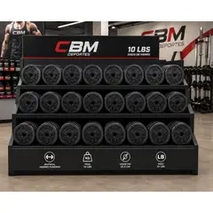 DEPORTES CBM - DISCOS PARA PESAS ESTANDAR DISCOS DE 10 LIBRAS PARA BARRAS MANCUERNAS