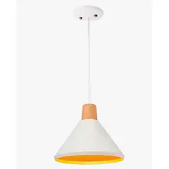 GENERICO - Lampara De Techo Isis Madera Atikus Luz E27 BLANCA