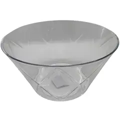 GENERICO - Bowl Acrílico Transparente Grande Para Frutas Ensaladas Y Postres