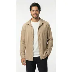 BELIFE - Chaqueta casual arena para hombre