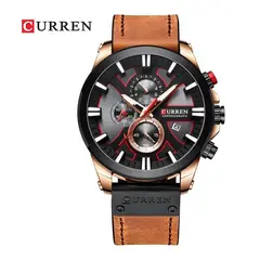 CURREN - Reloj 8346 Cronógrafo Para Hombre Pulso De Cuero