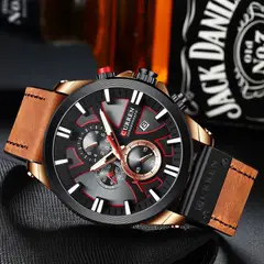 CURREN - Reloj 8346 Cronógrafo Para Hombre Pulso De Cuero