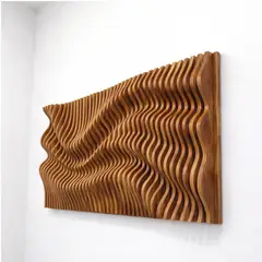 TIZZY DISEÑO - Cuadro Escultórico 3D Café Oscuro Arte Mural Contemporáneo Premium