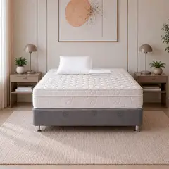 COLCHONES FANTASIA - Combo Colchón Density Sencillo 100 x190 + Somier Tradición + Protector + Almohada