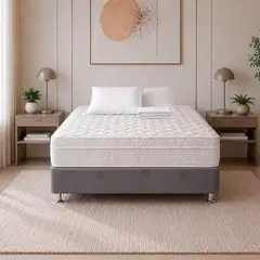 COLCHONES FANTASIA - Combo Colchón Density Doble 140 x190 + Somier Tradición + Protector + Almohada