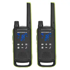 MOTOROLA - Radios Walkie Talkies Talkabout T802 Rango 52.5Km 22 Canales FRS Bluetooth Recargables