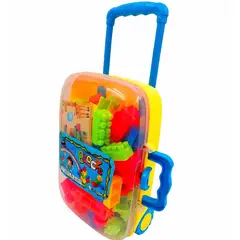 MARKET TOYS - Maleta De Bloques Arma Todo 102 Pcs Bloques Grandes