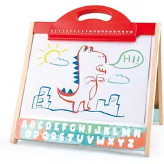 HAPE - Pizarra Magnética De Arte 3 En 1 De Madera Para Niños