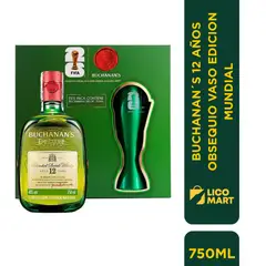 BUCHANANS - WHISKY BUCHANAN´S DELUXE 12 AÑOS 750 ML OBSEQUIO VASO EDICION MUNDIAL