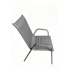 RTA DESIGN - Silla De Terraza Char, Gris, Con brazos y Patas de metal