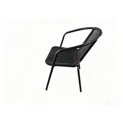 RTA DESIGN - Juego de Terraza Rattan Bali, Color Negro