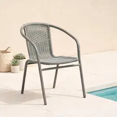 RTA DESIGN - Juego de Terraza Rattan Manila, Color Gris