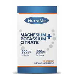 NATURAL FRESHLY - ALIMENTO CON CITRATO DE MAGNESIO 600mg + POTASIO 500mg X 100 UNIDADES.