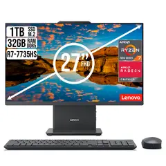 Lenovo - Todo En Uno Amd Ryzen 7-7735HS Ssd 1TB Ram 32GB Fhd 27