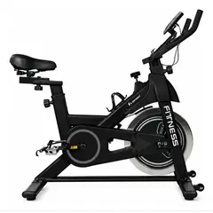 CENTURFIT - Bicicleta Fija Spinning Deportiva Estática Estándar Negra