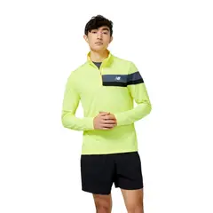 NEW BALANCE - Camiseta Accelerate HalfZip Amarillo Para Hombre