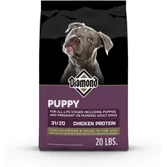DIAMOND - Puppy 31/20 Alimento para Perros Cachorros Pollo y Salmón 20 lb PREMIUN USA